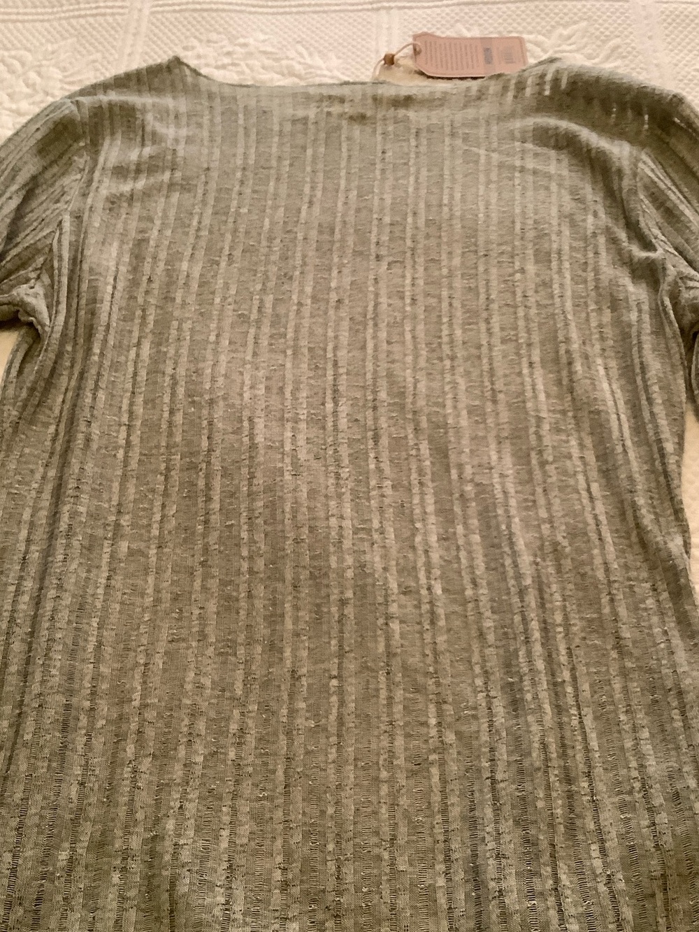NATURAL LIFE Sage Green Ribbed Long Sleeve Crewneck Top - Picture 6 of 7